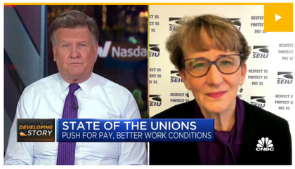 This is an incredible moment for unions and working people, says says SEIU president
